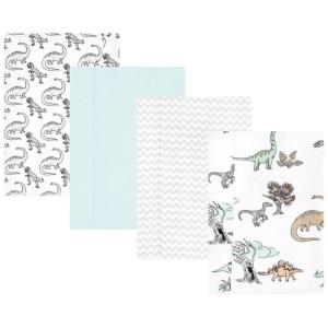 image:imageHudson Baby Unisex Baby Cotton Flannel Burp Cloths Bee One SizeNeutral Dino World 4pack