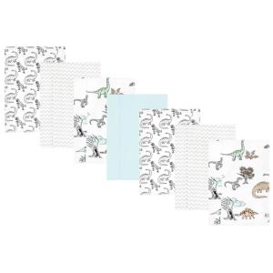 image:imageHudson Baby Unisex Baby Cotton Flannel Burp Cloths Bee One SizeNeutral Dino World 7pack