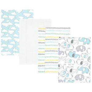 image:imageHudson Baby Unisex Baby Cotton Flannel Burp Cloths Bee One SizeNeutral New Elephant 4pack