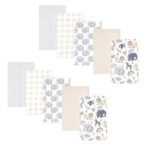 image:imageHudson Baby Unisex Baby Cotton Flannel Burp Cloths Bee One SizeNeutral Safari 10 Pack