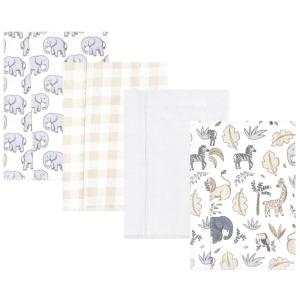 image:imageHudson Baby Unisex Baby Cotton Flannel Burp Cloths Bee One SizeNeutral Safari 4 Pack