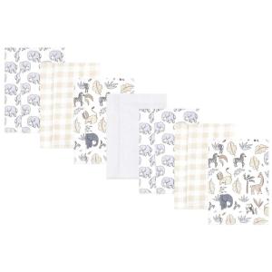 image:imageHudson Baby Unisex Baby Cotton Flannel Burp Cloths Bee One SizeNeutral Safari 7 Pack