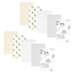 image:imageHudson Baby Unisex Baby Cotton Flannel Burp Cloths Bee One SizeNeutral Safari World 10pack