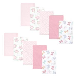 image:imageHudson Baby Unisex Baby Cotton Flannel Burp Cloths Bee One SizePastel Butterfly