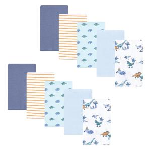 image:imageHudson Baby Unisex Baby Cotton Flannel Burp Cloths Bee One SizePastel Dino 10 Pack