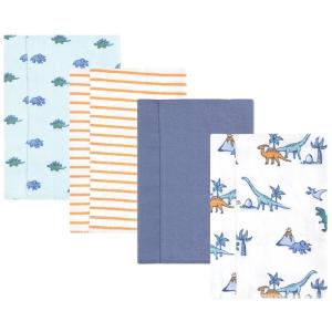 image:imageHudson Baby Unisex Baby Cotton Flannel Burp Cloths Bee One SizePastel Dino 4 Pack