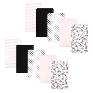 image:imageHudson Baby Unisex Baby Cotton Flannel Burp Cloths Bee One SizePink Bows 10 Pack