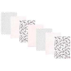 image:imageHudson Baby Unisex Baby Cotton Flannel Burp Cloths Bee One SizePink Bows 7 Pack