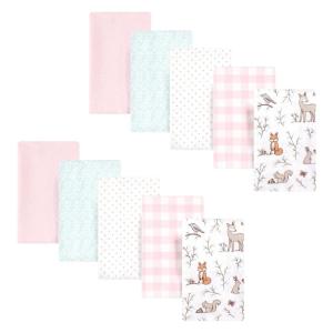 image:imageHudson Baby Unisex Baby Cotton Flannel Burp Cloths Bee One SizePink Enchanted Forest