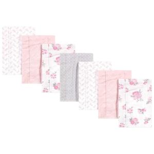image:imageHudson Baby Unisex Baby Cotton Flannel Burp Cloths Bee One SizePink Floral
