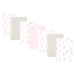 image:imageHudson Baby Unisex Baby Cotton Flannel Burp Cloths Bee One SizePink Honey Bunny 7 Pack