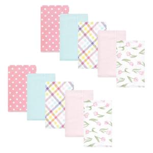 image:imageHudson Baby Unisex Baby Cotton Flannel Burp Cloths Bee One SizePink Tulips