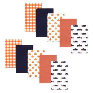 image:imageHudson Baby Unisex Baby Cotton Flannel Burp Cloths Bee One SizePumpkin Truck