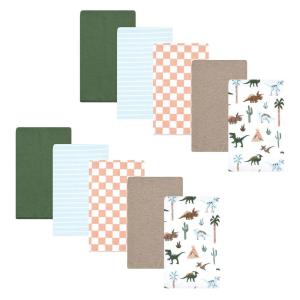 image:imageHudson Baby Unisex Baby Cotton Flannel Burp Cloths Bee One SizeRetro Dinosaur 10 Pack