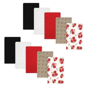image:imageHudson Baby Unisex Baby Cotton Flannel Burp Cloths Bee One SizeRose Leopard