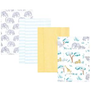 image:imageHudson Baby Unisex Baby Cotton Flannel Burp Cloths Bee One SizeSafari Friends 4 Pack