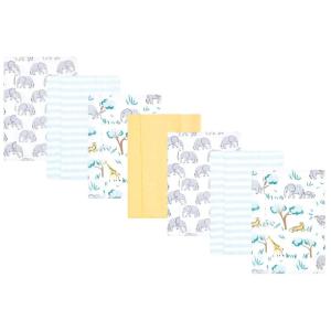 image:imageHudson Baby Unisex Baby Cotton Flannel Burp Cloths Bee One SizeSafari Friends 7 Pack