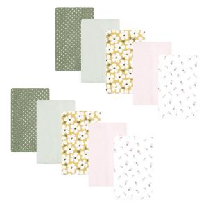 image:imageHudson Baby Unisex Baby Cotton Flannel Burp Cloths Bee One SizeSage Floral 10 Pack