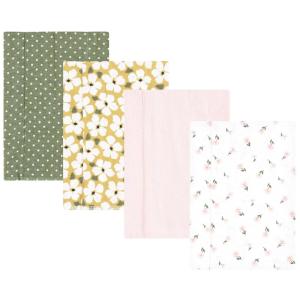 image:imageHudson Baby Unisex Baby Cotton Flannel Burp Cloths Bee One SizeSage Floral 4 Pack