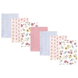 image:imageHudson Baby Unisex Baby Cotton Flannel Burp Cloths Bee One SizeSoft Painted Floral 7 Pack