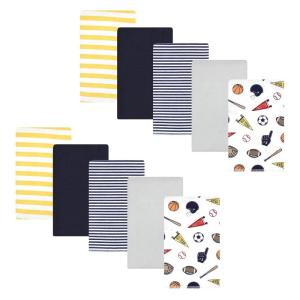 image:imageHudson Baby Unisex Baby Cotton Flannel Burp Cloths Bee One SizeSports Fan 10 Pack