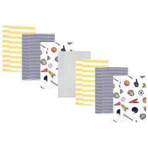 image:imageHudson Baby Unisex Baby Cotton Flannel Burp Cloths Bee One SizeSports Fan 7 Pack
