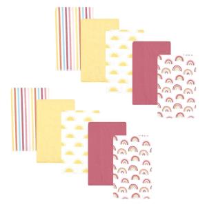 image:imageHudson Baby Unisex Baby Cotton Flannel Burp Cloths Bee One SizeSunshine and Rainbows 10 Pack
