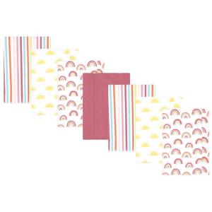 image:imageHudson Baby Unisex Baby Cotton Flannel Burp Cloths Bee One SizeSunshine and Rainbows 7 Pack