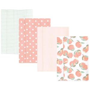 image:imageHudson Baby Unisex Baby Cotton Flannel Burp Cloths Bee One SizeSweet Peach 4 Pack