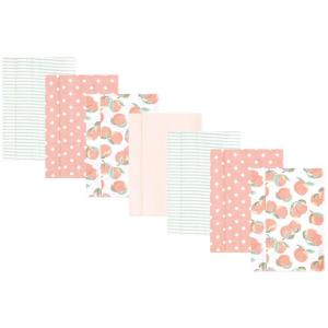 image:imageHudson Baby Unisex Baby Cotton Flannel Burp Cloths Bee One SizeSweet Peach 7 Pack