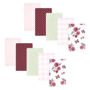 image:imageHudson Baby Unisex Baby Cotton Flannel Burp Cloths Bee One SizeSweet Roses 10 Pack