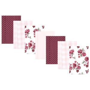 image:imageHudson Baby Unisex Baby Cotton Flannel Burp Cloths Bee One SizeSweet Roses 7 Pack