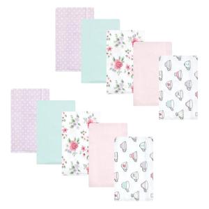 image:imageHudson Baby Unisex Baby Cotton Flannel Burp Cloths Bee One SizeTea Party