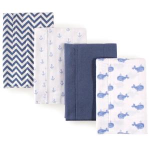 image:imageHudson Baby Unisex Baby Cotton Flannel Burp Cloths Bee One SizeWhale