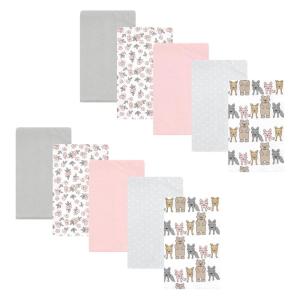 image:imageHudson Baby Unisex Baby Cotton Flannel Burp Cloths Bee One SizeWild Forest Pink 10pack
