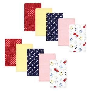 image:imageHudson Baby Unisex Baby Cotton Flannel Burp Cloths Bee One SizeWildflower