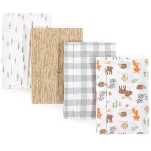 image:imageHudson Baby Unisex Baby Cotton Flannel Burp Cloths Bee One SizeWoodland