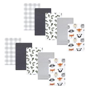 image:imageHudson Baby Unisex Baby Cotton Flannel Burp Cloths Bee One SizeWoodland Faces