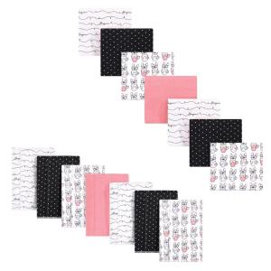 image:imageHudson Baby Unisex Baby Cotton Flannel Burp Cloths and Receiving Blankets 14Piece Duck One SizeBonjour