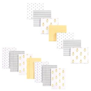 image:imageHudson Baby Unisex Baby Cotton Flannel Burp Cloths and Receiving Blankets 14Piece Duck One SizeDuck