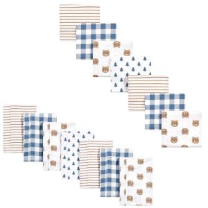image:imageHudson Baby Unisex Baby Cotton Flannel Burp Cloths and Receiving Blankets 14Piece Duck One SizeLittle Bear