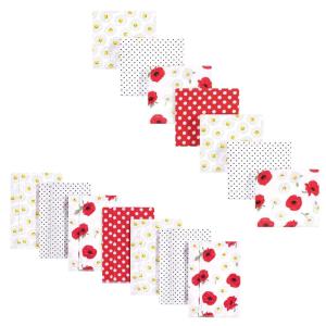 image:imageHudson Baby Unisex Baby Cotton Flannel Burp Cloths and Receiving Blankets 14Piece Duck One SizePoppy Daisy