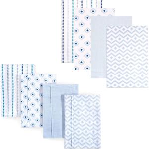 image:imageHudson Baby Unisex Baby Cotton Flannel Burp Cloths and Receiving Blankets 8Piece Gray Elephant One SizeBoy Modern