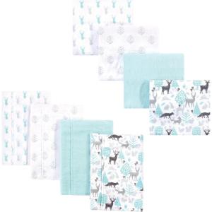 image:imageHudson Baby Unisex Baby Cotton Flannel Burp Cloths and Receiving Blankets 8Piece Gray Elephant One SizeLinocut Woodland Neutral
