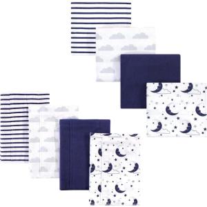 image:imageHudson Baby Unisex Baby Cotton Flannel Burp Cloths and Receiving Blankets 8Piece Gray Elephant One SizeMoon