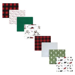 image:imageHudson Baby Unisex Baby Cotton Flannel Receiving Blankets Bundle Set Christmas Scene One SizeChristmas Scene Woodland Christmas