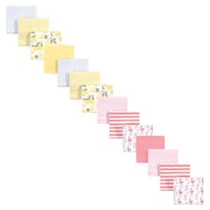 image:imageHudson Baby Unisex Baby Cotton Flannel Receiving Blankets Bundle Set Christmas Scene One SizeLemons Flamingos 14pack