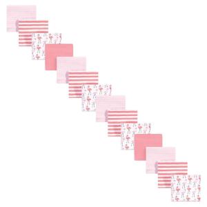 image:imageHudson Baby Unisex Baby Cotton Flannel Receiving Blankets Bundle Set Christmas Scene One SizePink Flamingos 14pack