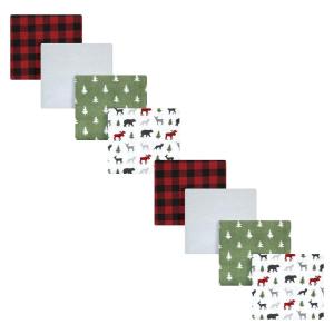 image:imageHudson Baby Unisex Baby Cotton Flannel Receiving Blankets Bundle Set Christmas Scene One SizeWoodland Christmas