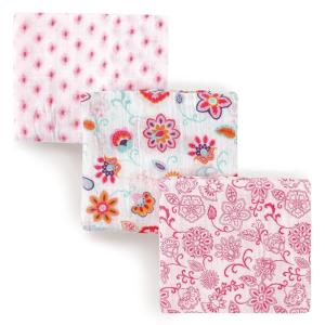 image:imageHudson Baby Unisex Baby Cotton Muslin Swaddle Blankets Forest Animals 3PackFloral
